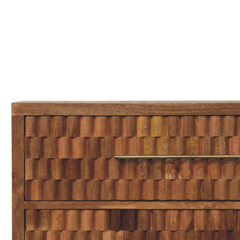 Arno Chest - Teak Chest of Drawers | Hand-Carved