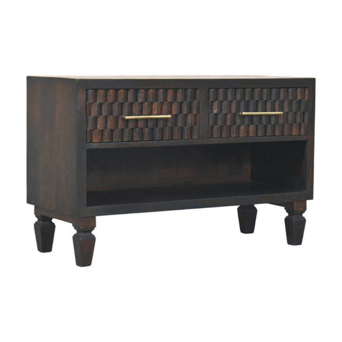 Arno Shoe Storage Unit Storage Bench | Brass Velvet Open Shelf