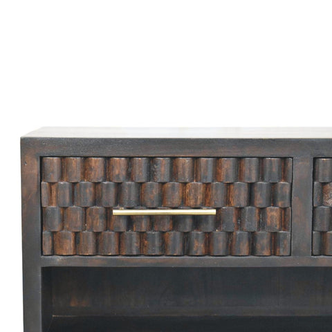 Arno Shoe Storage Unit Storage Bench | Brass Velvet Open Shelf