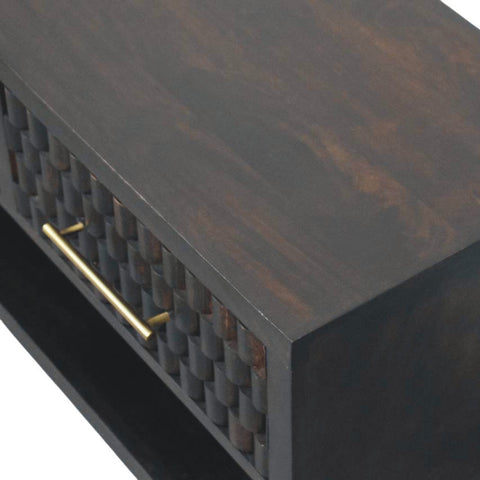 Arno Shoe Storage Unit Storage Bench | Brass Velvet Open Shelf