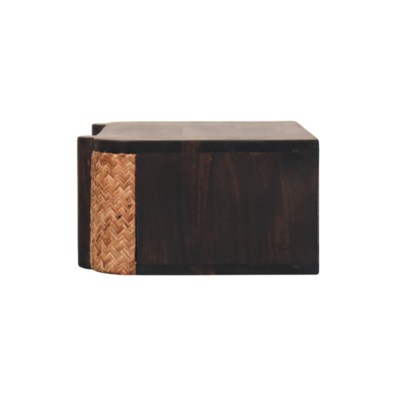 Rattan Curve Wall-Mounted Drawer Bedside Table