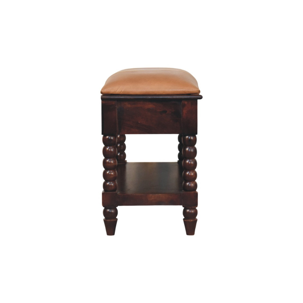 Barclay Bench | Oak Solid Mango Wood Open Shelf