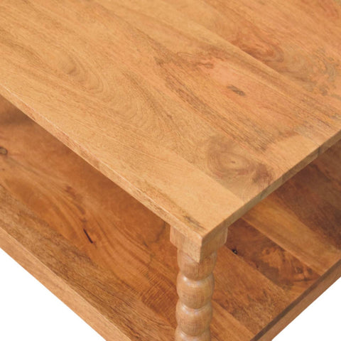 Spindle Golden Teak Coffee Table