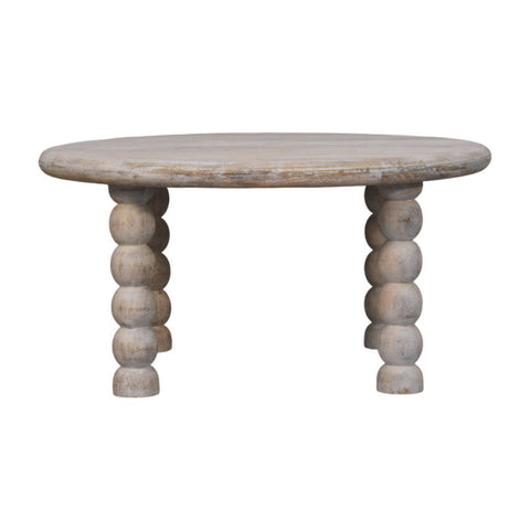 Spindle Salted Oak Coffee Table | Oak-Ish Solid Mango Wood