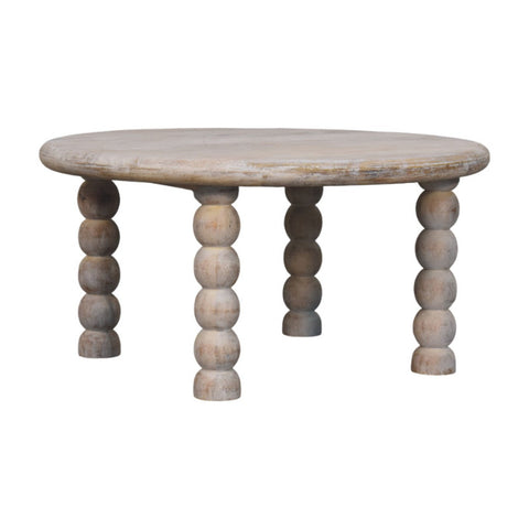 Spindle Salted Oak Coffee Table | Oak-Ish Solid Mango Wood