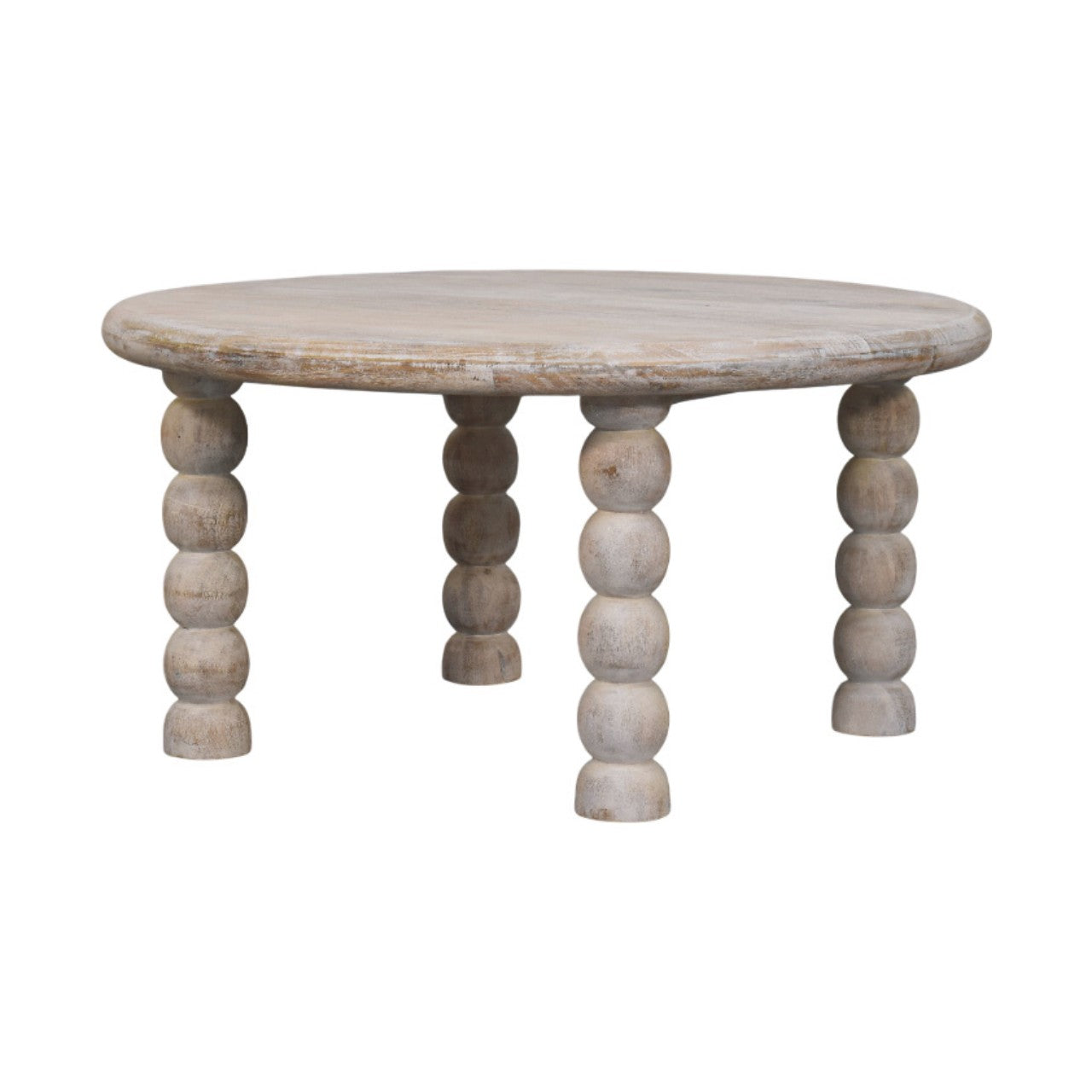 Spindle Salted Oak Coffee Table | Oak-Ish Solid Mango Wood