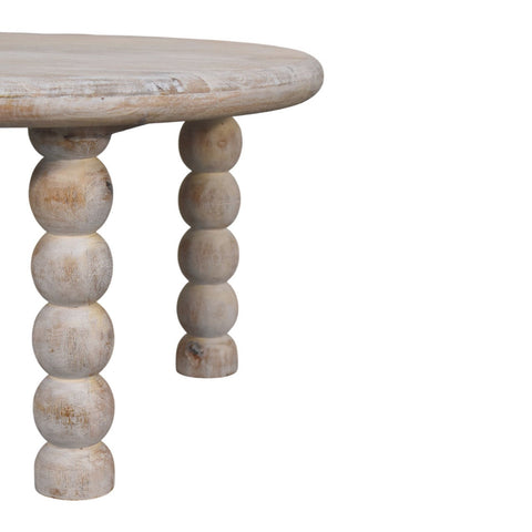 Spindle Salted Oak Coffee Table | Oak-Ish Solid Mango Wood