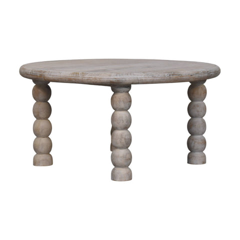 Spindle Salted Oak Coffee Table | Oak-Ish Solid Mango Wood