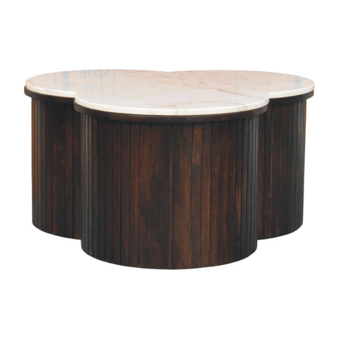 Verona Marble Coffee Table | Marble-Effect Solid Mango Wood