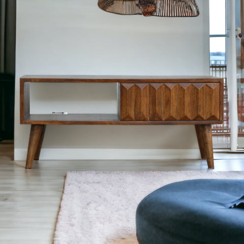 Chestnut Prism Sliding Chest of Drawers