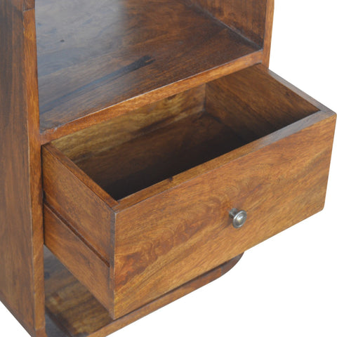 Chestnut Curve 2-Drawer Bedside Table