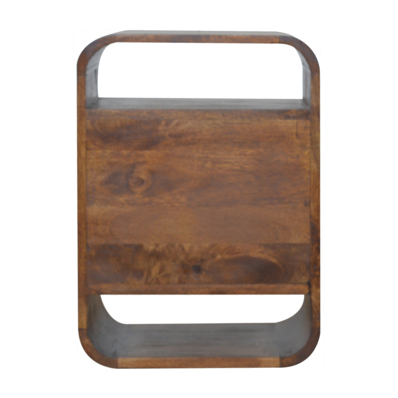 Chestnut Curve 2-Drawer Bedside Table