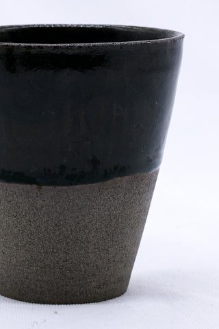 Bluverde Quadra Handmade Ceramic Smoked Grey Stoneware Tall Ceramic Cup