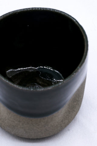 Verde Goccio Handmade Ceramic Smoked Grey Stoneware Short Cup