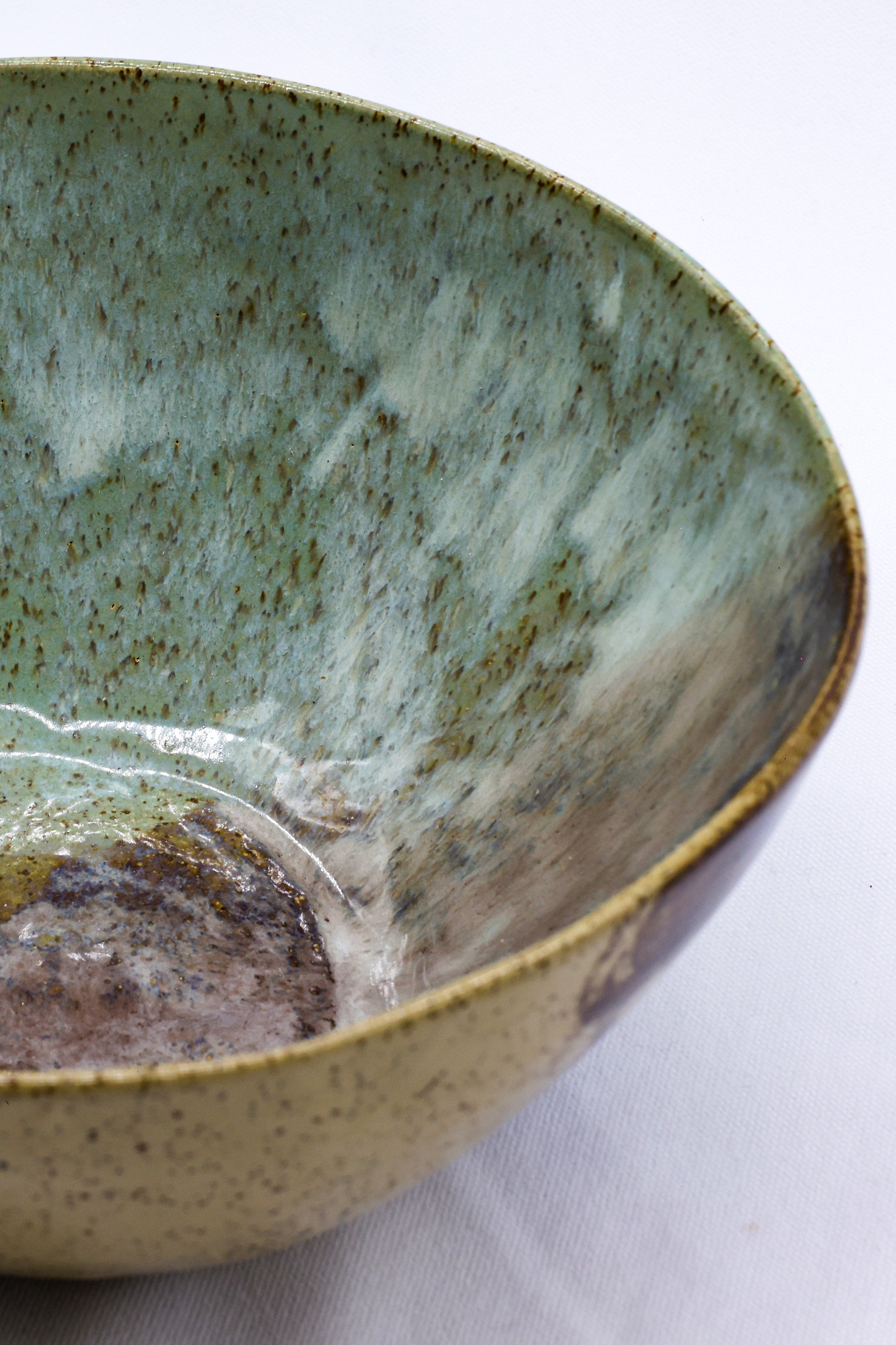 Large Saltwater Lavender Handmade Ceramic Stoneware Dinner Bowl