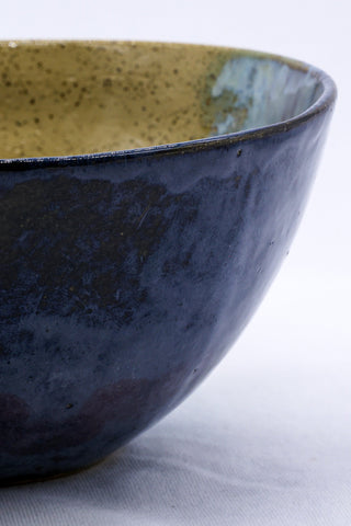 Large Ochre Tide Speckle Handmade Ceramic Stoneware Dinner Bowl