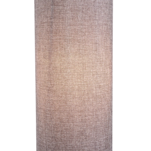 HOMCOM 47-Inch Modern Wooden Floor Lamp for Bedroom, Study or Living Space with Fabric Linen Shade (Grey)  120 CM