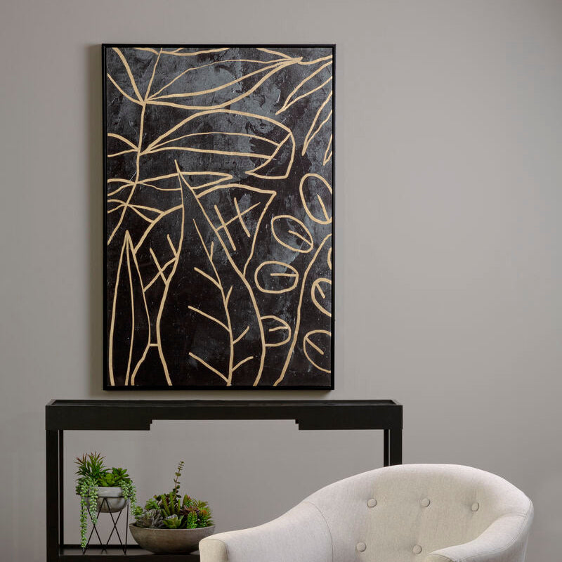 Astratto Canvas Black and Gold Wall Art