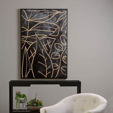 Astratto Canvas Black and Gold Wall Art