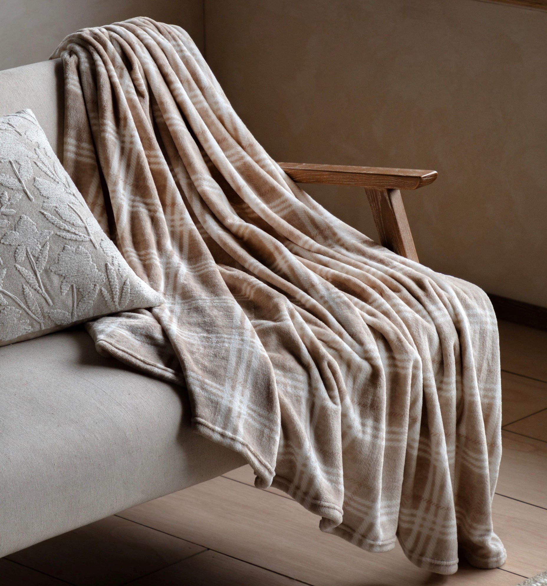 Check Fleece Throw 180 cm x 140 cm