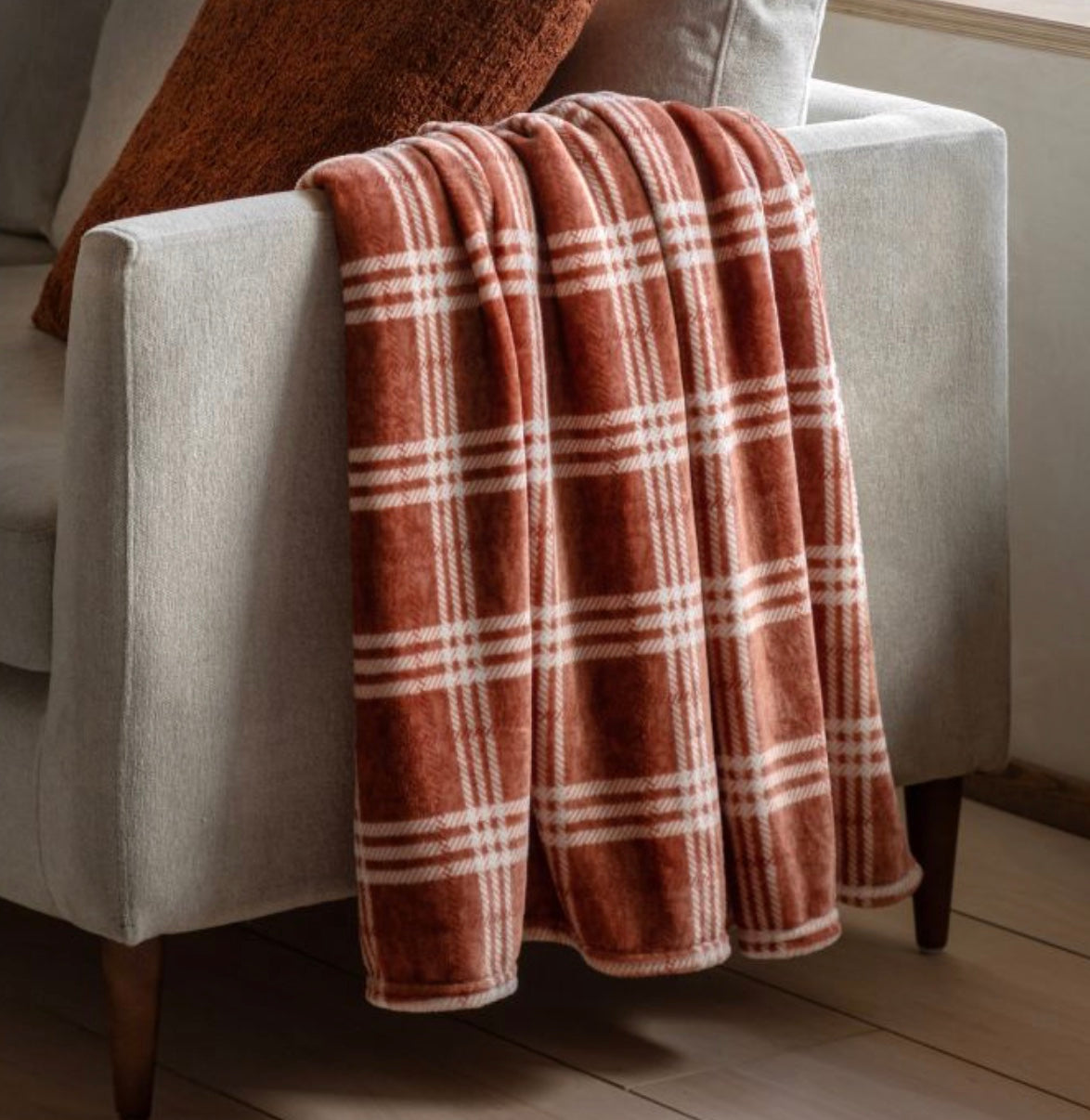 Check Fleece Throw 180 cm x 140 cm