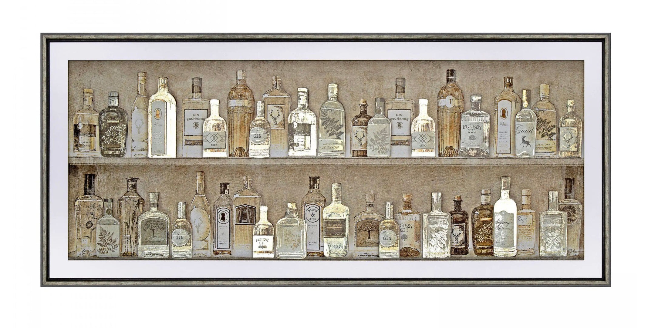 Gin Collection Artwork Framed