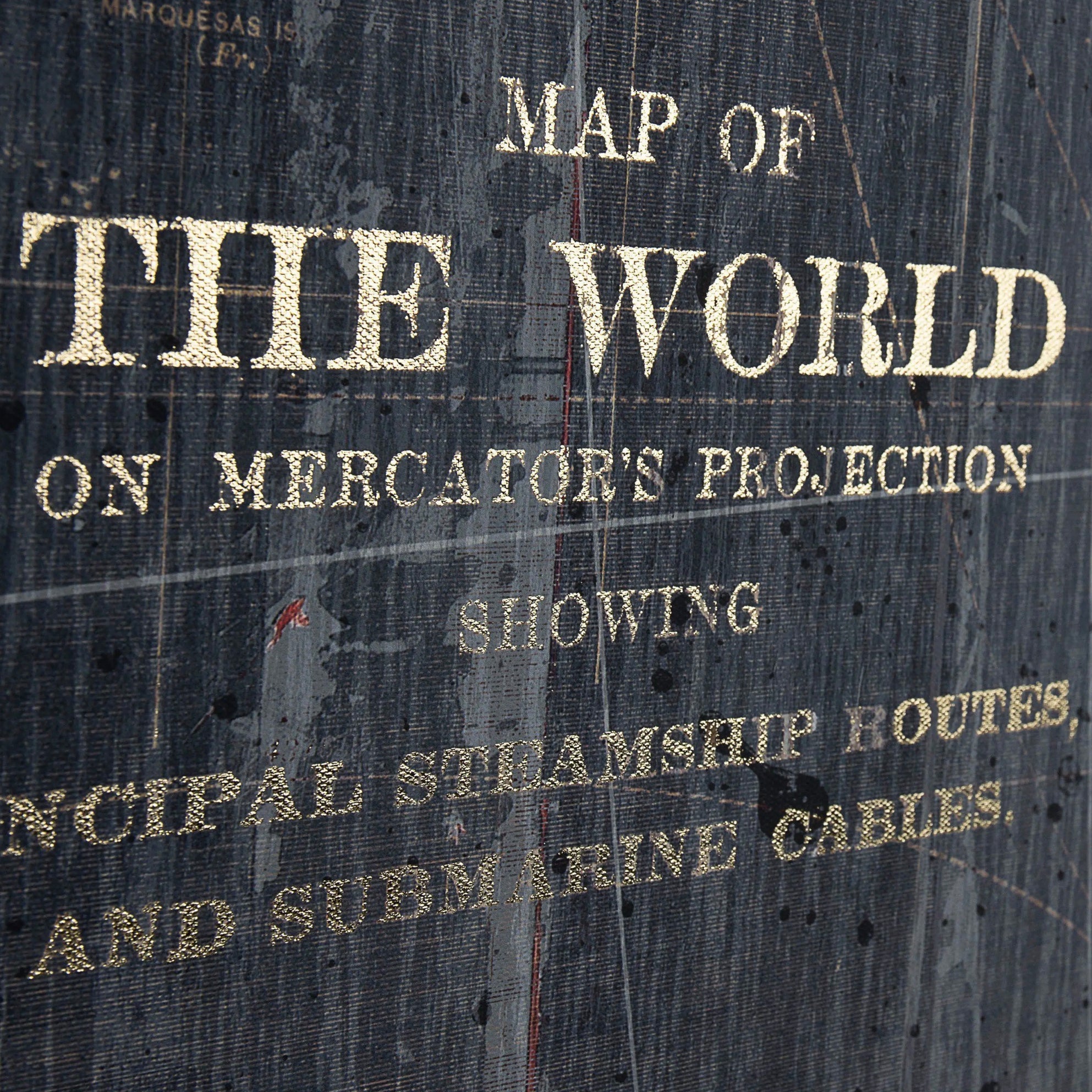 World Traveller Map Framed Canvas