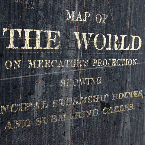 World Traveller Map Framed Canvas