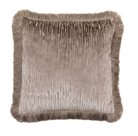 Cut Velvet Fringed Scatter Cushion