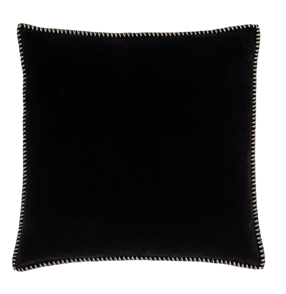 Black Velvet Stitched Scatter Cushion
