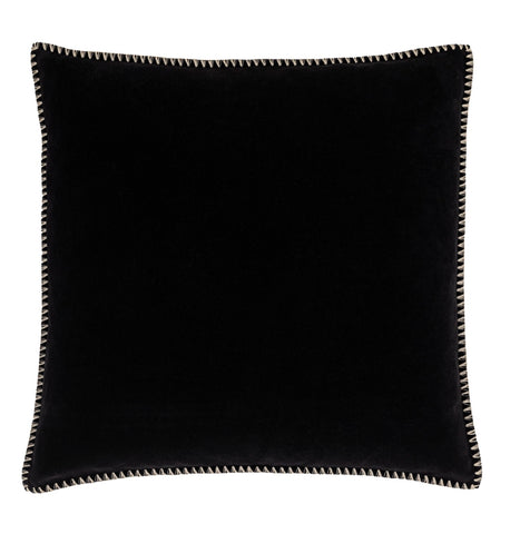 Black Velvet Stitched Scatter Cushion