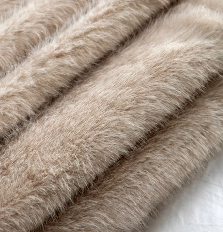 Oatmeal Faux Fur Throw