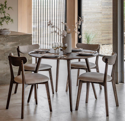 Hatton Dining Table 110cm Smoked Oak
