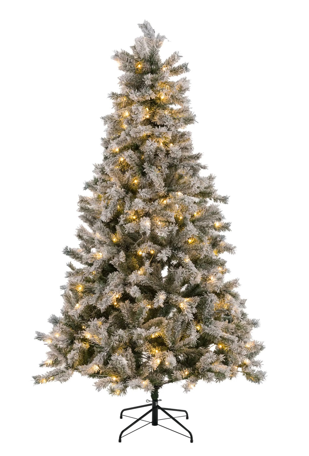 Christmas Tree Flocked Woodland Pine - LED - 6 ft