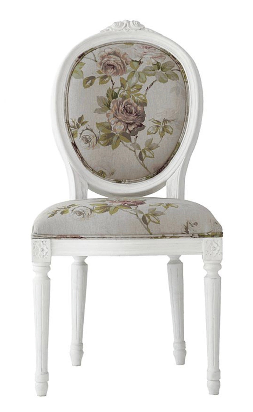 French Oval Carved Back Chair