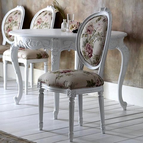 French Oval Carved Back Chair