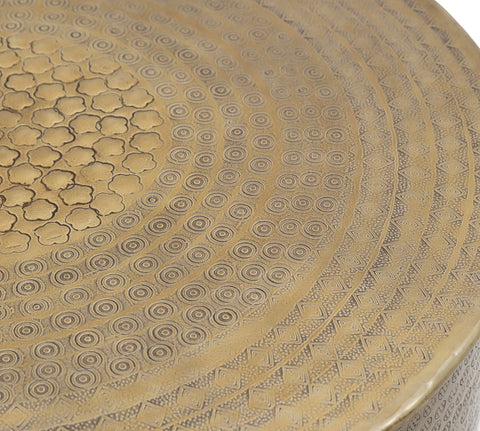 Ashah Round Side Table Gold