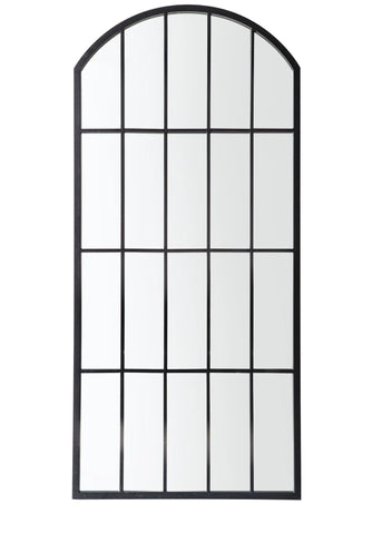 Arch Top Outdoor Metal Black Mirror