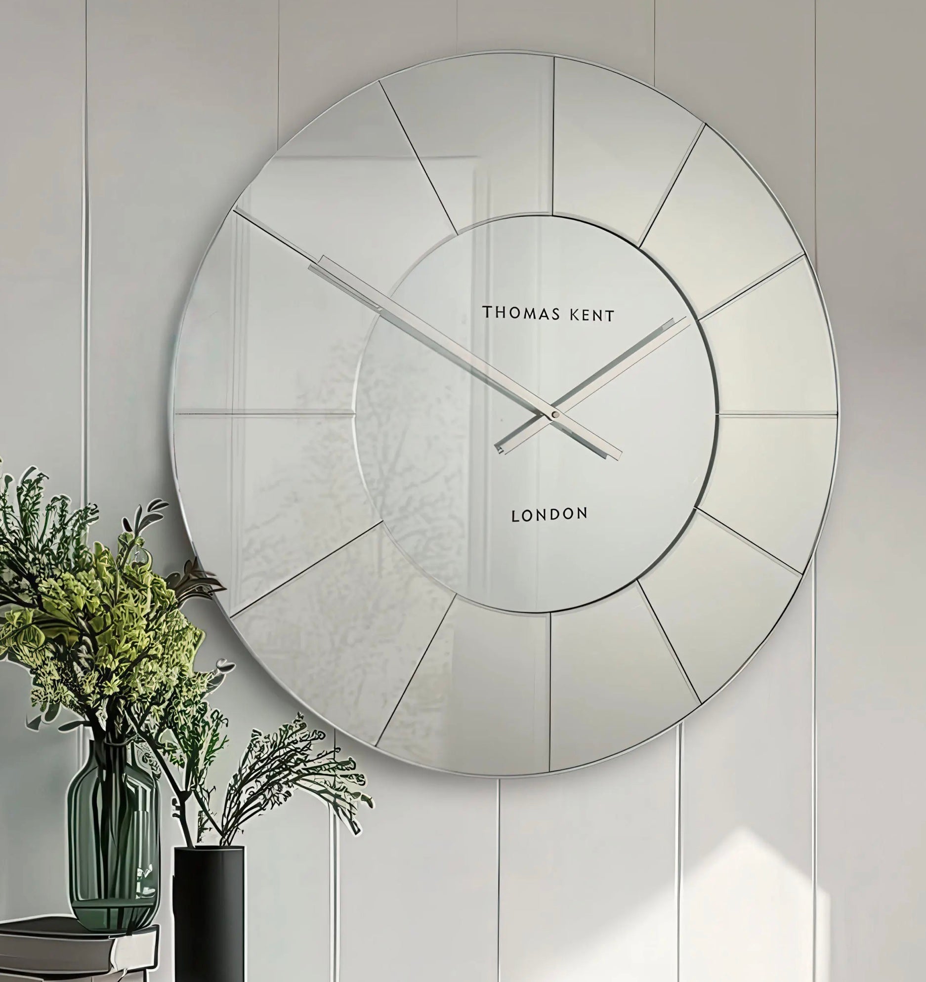 Mirrored Grand Round Clock