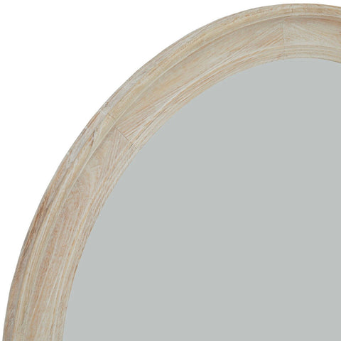 Antique White Washed Mirror - 120 cm Diameter