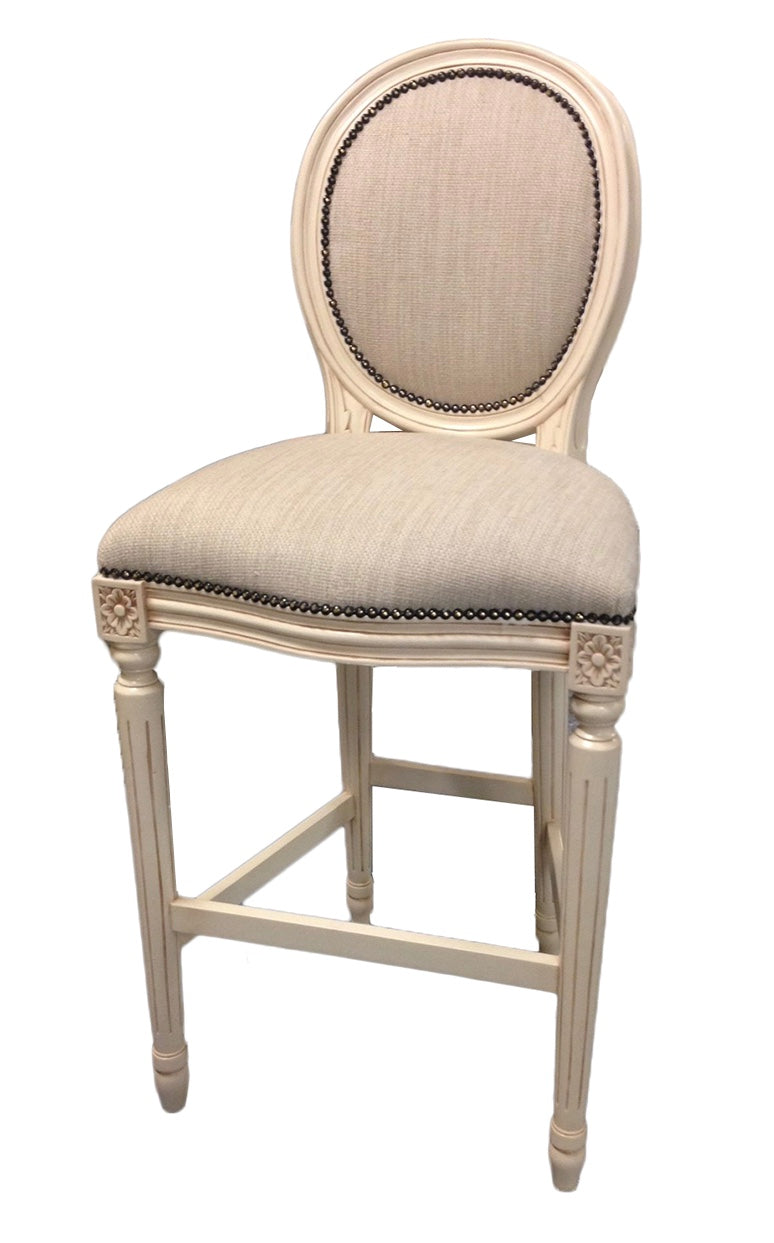 French Oval Back Bar Stool