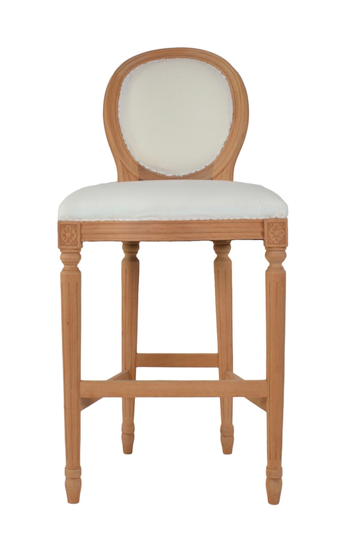 French Oval Back Bar Stool