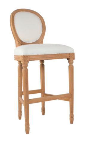 French Oval Back Bar Stool