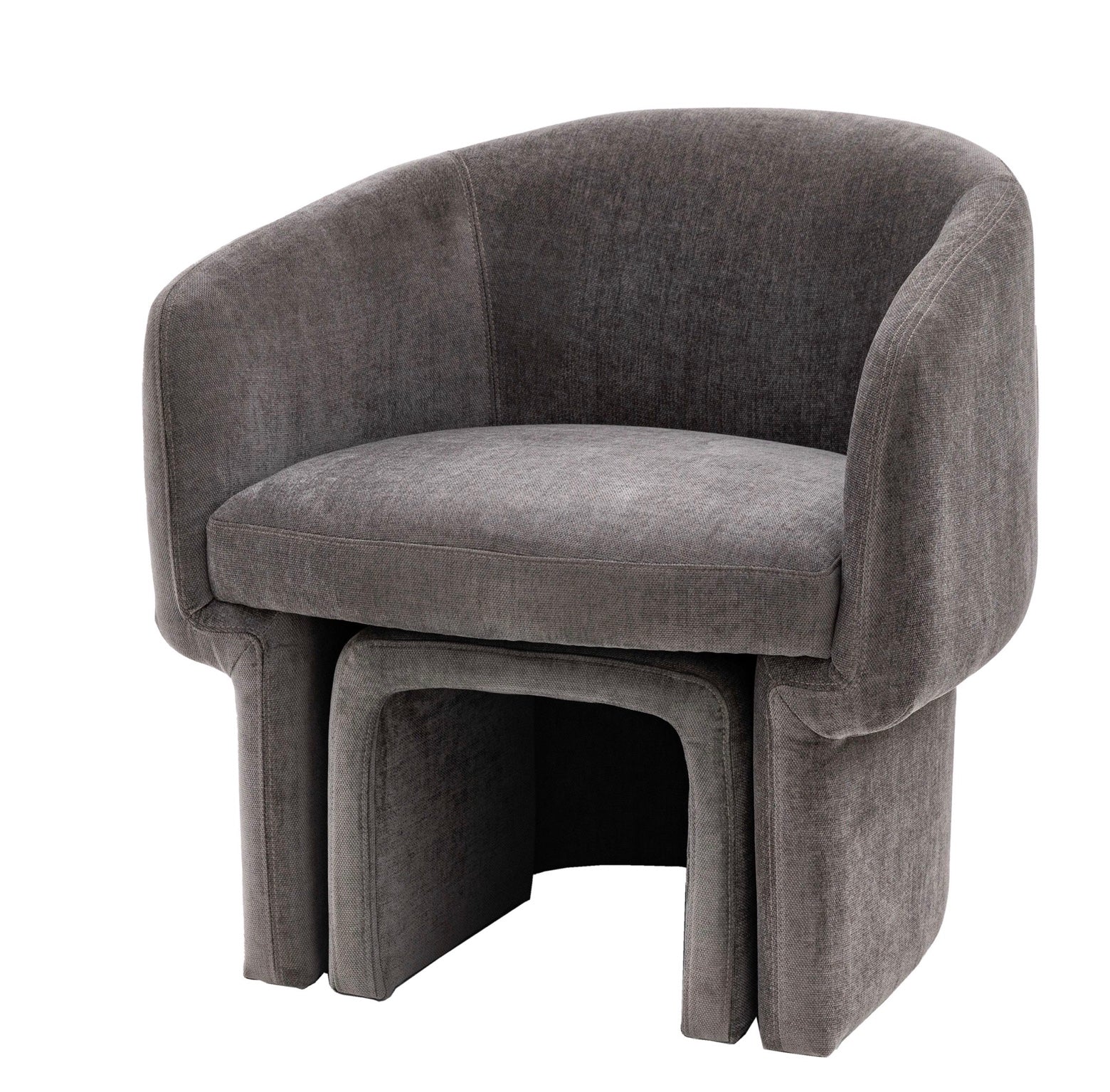 Akko Dining Armchair with Stool