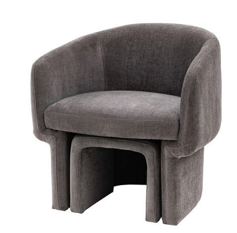 Akko Dining Armchair with Stool