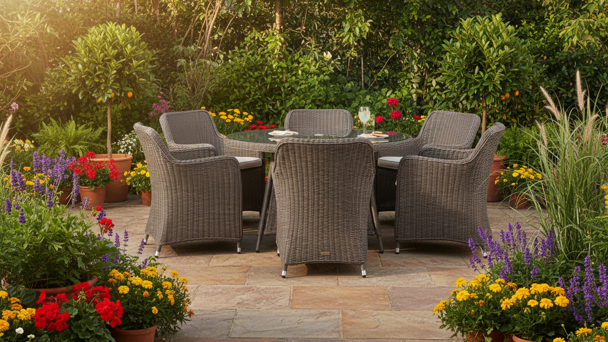 Almero Outdoor table - 6 Chairs