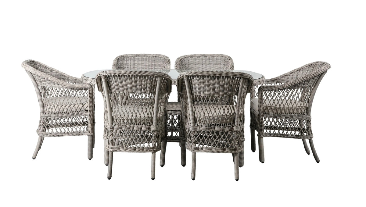 Melbourne 6 Seater oval Dining Set
