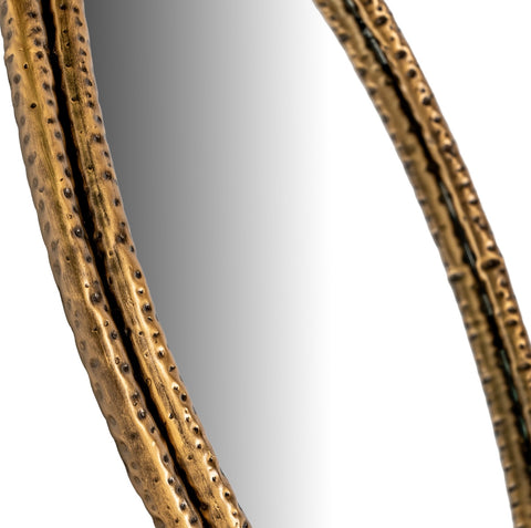 Nahla Gold Round Large Mirror