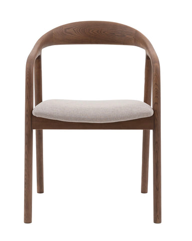 The Med Dining Chair pack of 2  - Walnut