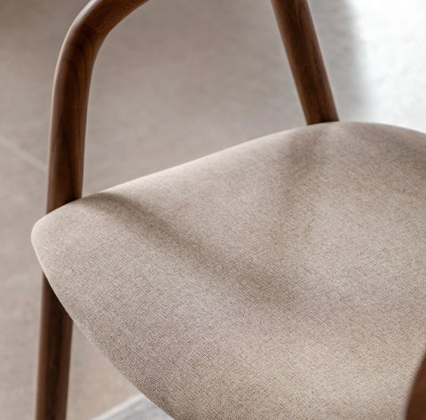 The Med Dining Chair pack of 2  - Walnut